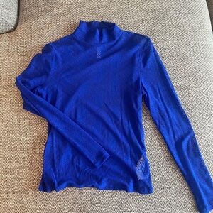 Anthropologie Royal Blue Long Sleeve Top